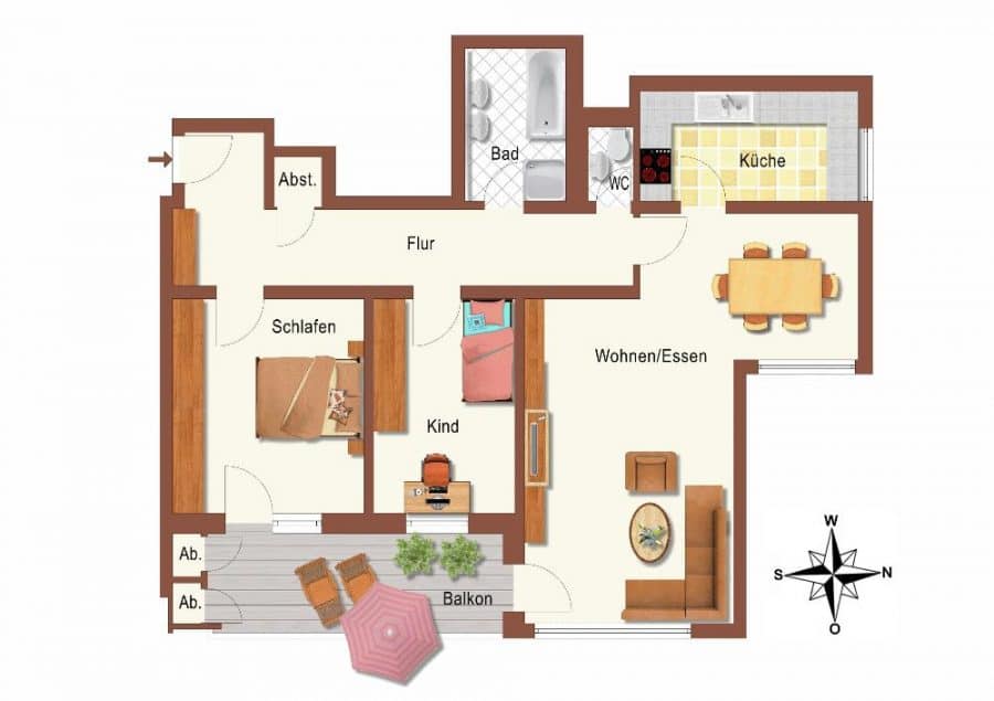 Grundrissplan-technisch bearbeitet - WOHNEN MIT WOHLFÜHLCHARAKTER UND VIEL PLATZ