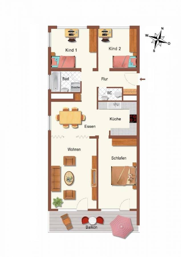 Grundrissplan-technisch bearbeitet - ANKOMMEN UND SICH WOHLFÜHLEN