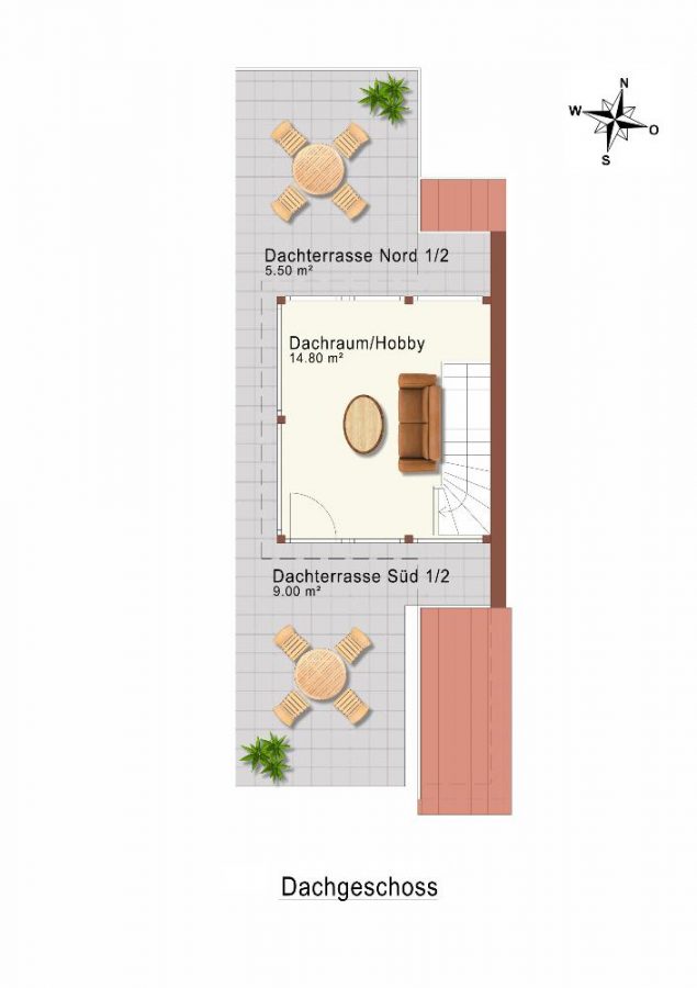 Grundrissplan DG-technisch bearbeitet - WOHNEN & INVESTIEREN AM NATURPARK SCHÖNBUCH-3-FAMILIENHAUS MIT ANBAU 1-FAMILIENHAUS
