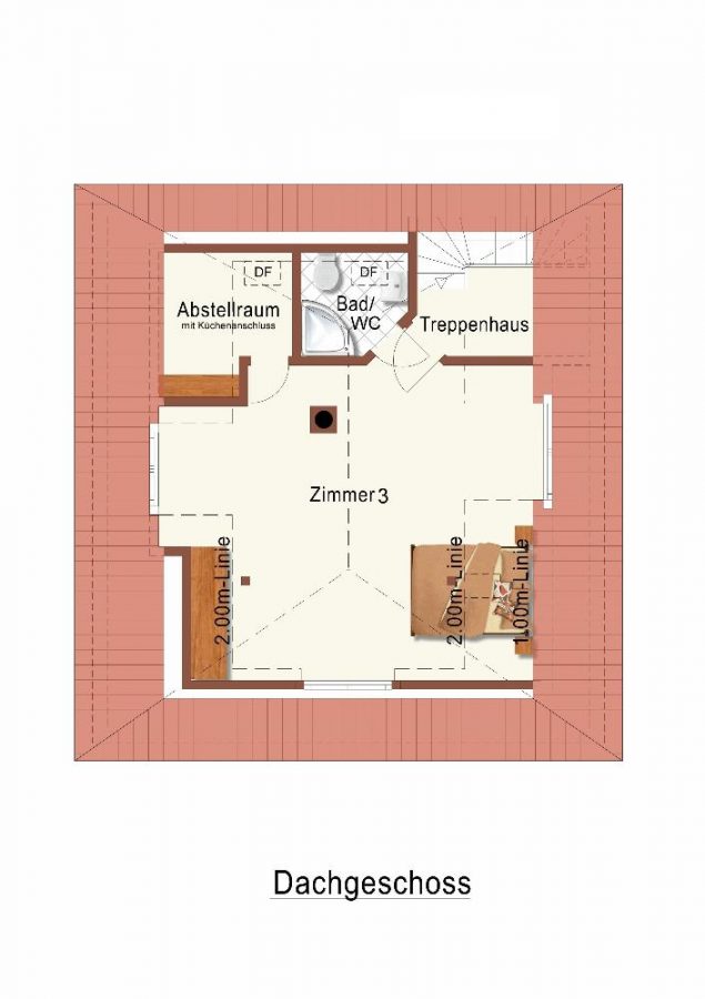 Grundriss DG-technisch bearbeitet - WOHNEN AUF 2 ETAGEN – WIE IM EIGENEN HAUS